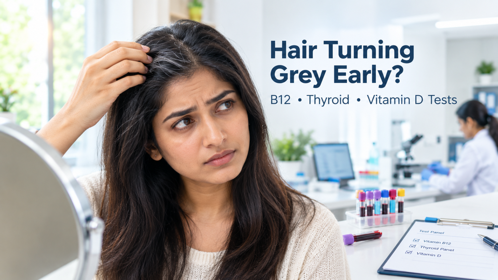 Hair Turning Grey Early? Tests for B12, Thyroid and Vitamin D