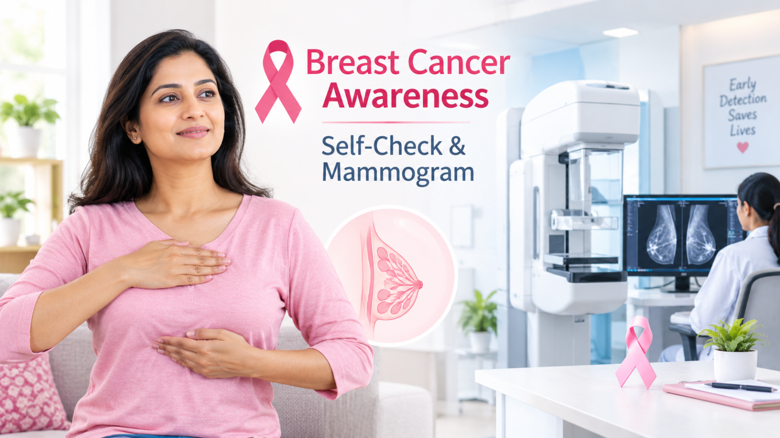 Breast Cancer Awareness Month - How to Self-Check at Home and When to Get a Mammogram