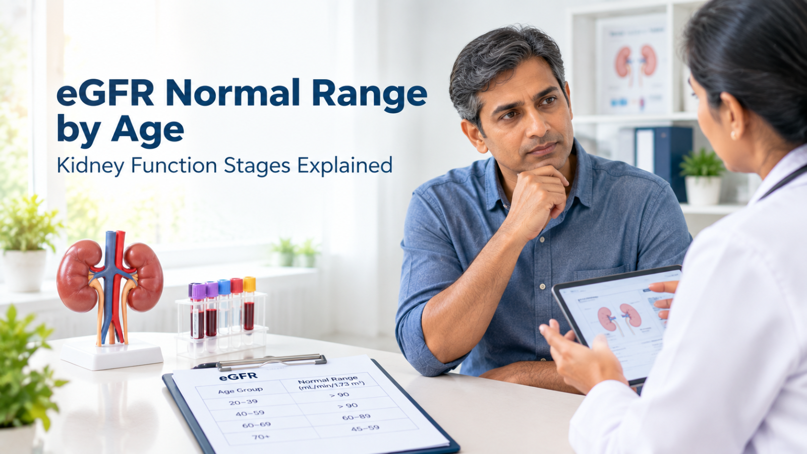 eGFR normal range by age