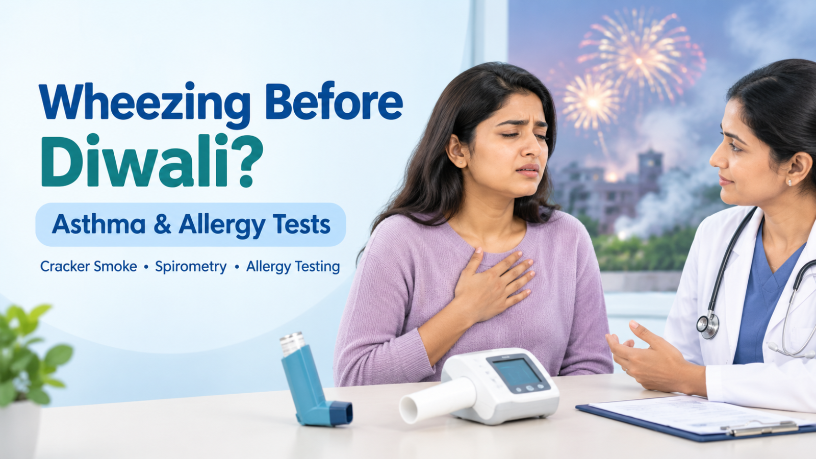 Wheezing or Chest Tightness Before Diwali? Tests for Asthma and Allergy (Cracker Smoke)