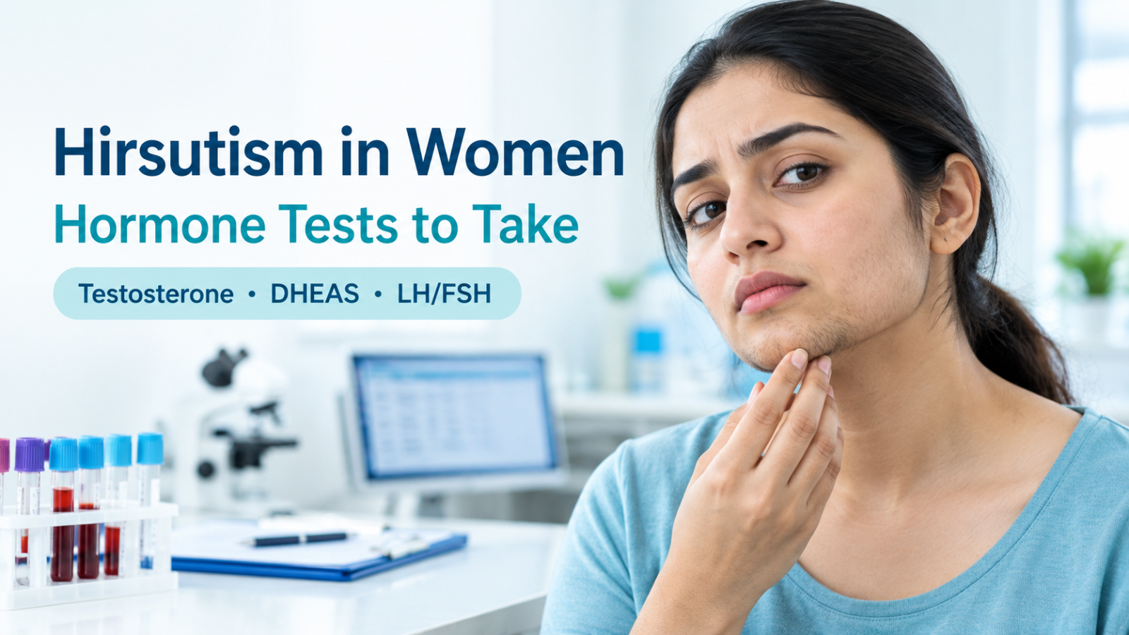 Excess Facial Hair in Women (Hirsutism)? Hormone Tests to Take