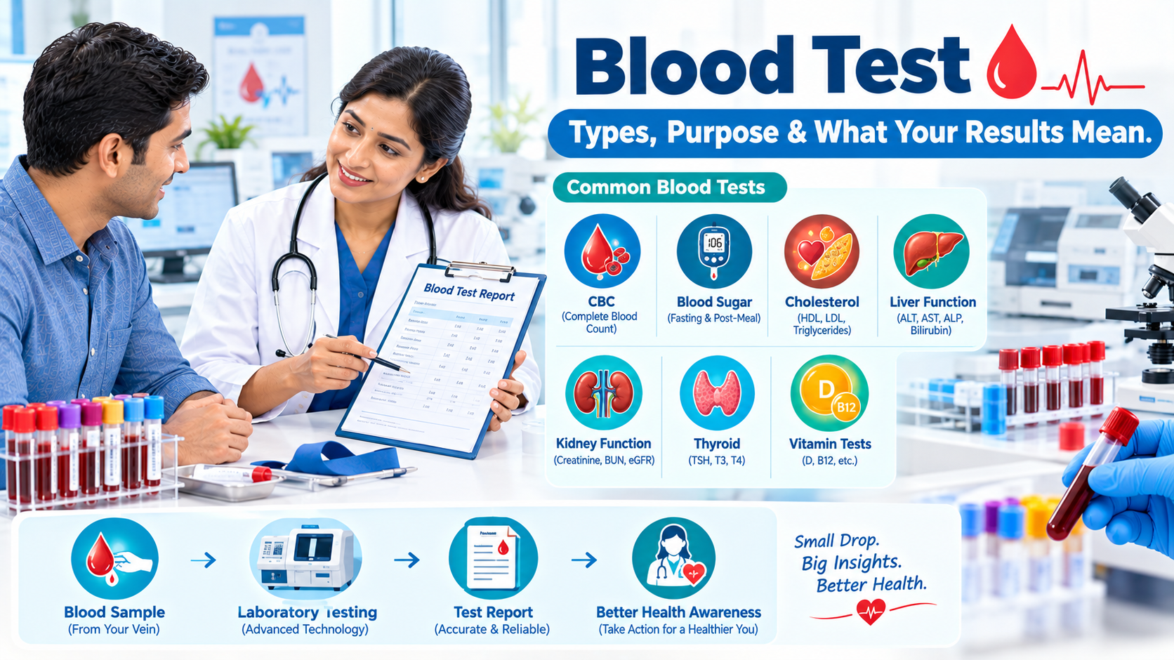 Blood Test in Sanjaynagar and Mathikere - Home Collection Near Hebbal
