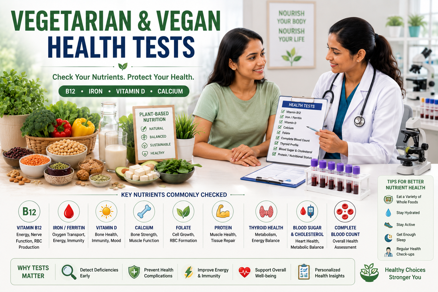 Vegetarian and Vegan Health Tests in Bengaluru - What to Monitor